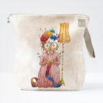 Projektová taška se zipem - Grasilda - Knitter old lady - malá