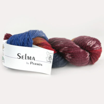 Selma by Permin 20 - bordeaux/blue/rust