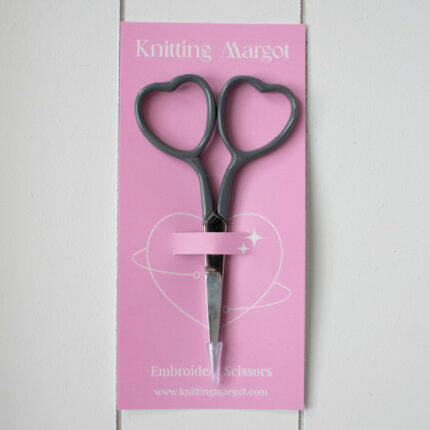 Knitting Margot nůžky - heart - šedá