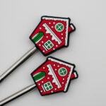 Knitting Margot koncovky na jehlice - Christmas house