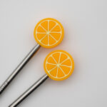 Knitting Margot koncovky na jehlice - pomeranče 1.1