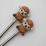 Knitting Margot koncovky na jehlice - ovečky hnědé 2.0