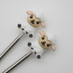 Knitting Margot koncovky na jehlice - ovečky bílé 2.0