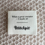 Štítek "What a great sweater - I made it!"