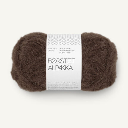 Børstet Alpakka 3082 Mørk Brun