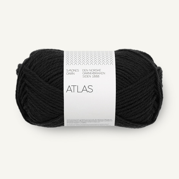 sandnes-garn-atlas-1099 Atlas 1099 Svart - Obrázek 1