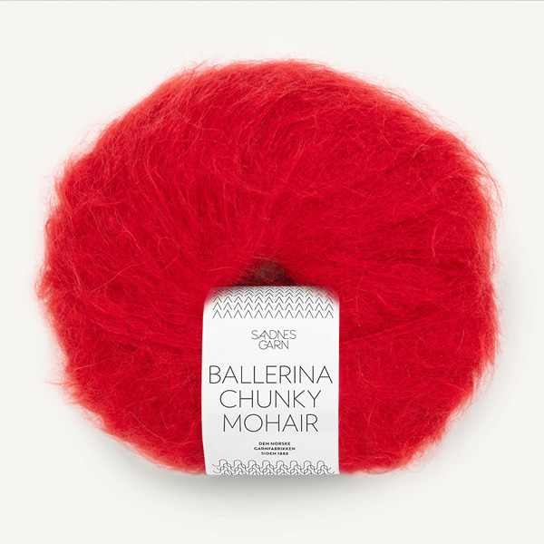 sandnes-garn-ballerina-chunky-mohair-4219 Ballerina Chunky Mohair 4219 True Red - Obrázek 1