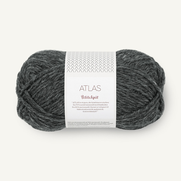 sandnes-garn-pk-atlas-1070 PetiteKnit Atlas 1070 Charcoal Melange - Obrázek 1