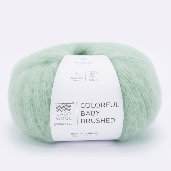 gabo-wool-eco-baby-brushed-7298 Colorful Baby Brushed 7298 - světlá mátová - Obrázek 1
