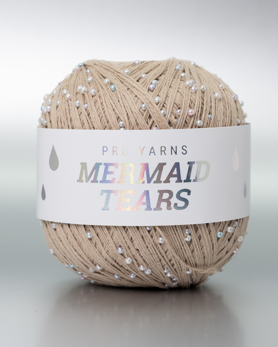 mermaid-tears_beige_pru-yarns_handgefaerbte-garne Mermaid Tears beige - Obrázek 1